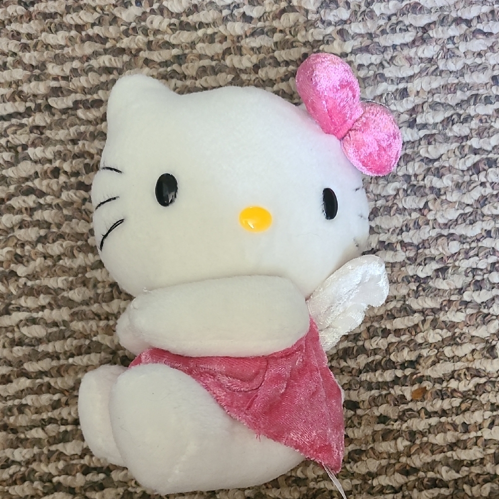 Hello Kitty Plush with Pink Bow Vintage Sanrio Y2k
